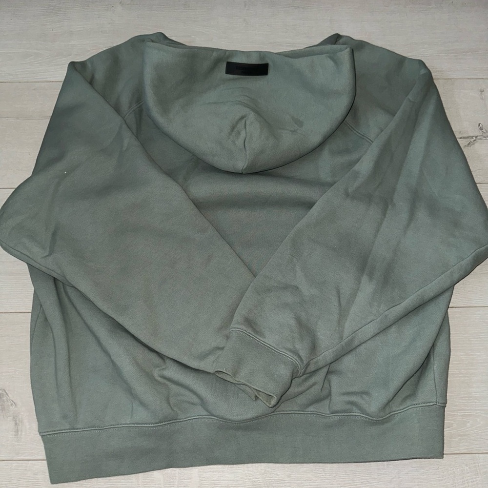 Essentials Sage Green Hoodie - Picture 2 of 3